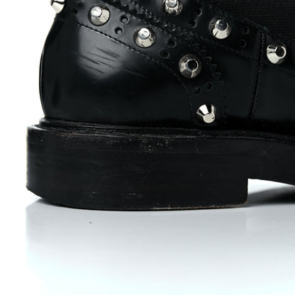 Balenciaga Calfskin Womens Studded Chelsea Boots 37 Black 27 of 30