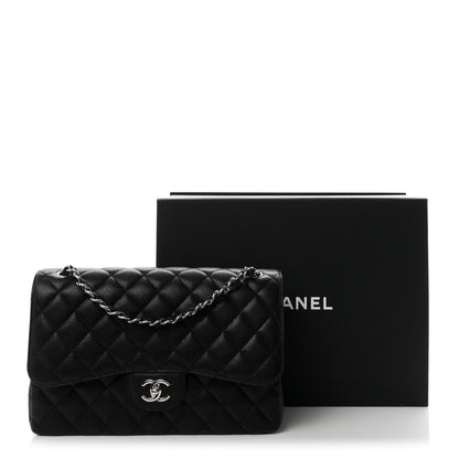 Chanel Caviar Quilted Jumbo Double Flap Black 11 of 11