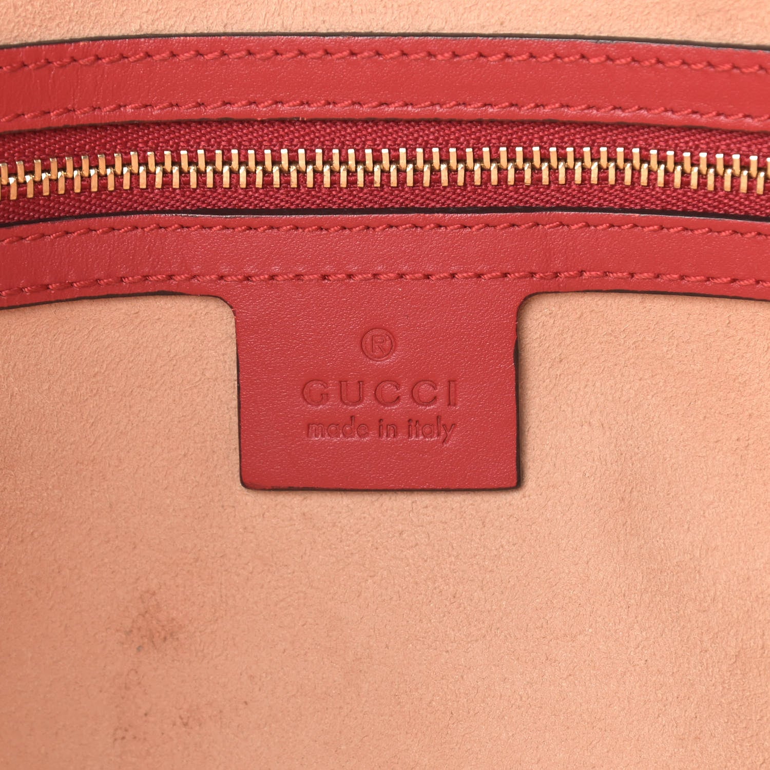 Gucci GG Supreme Monogram Medium Padlock Tote Hibiscus Red 6 of 13