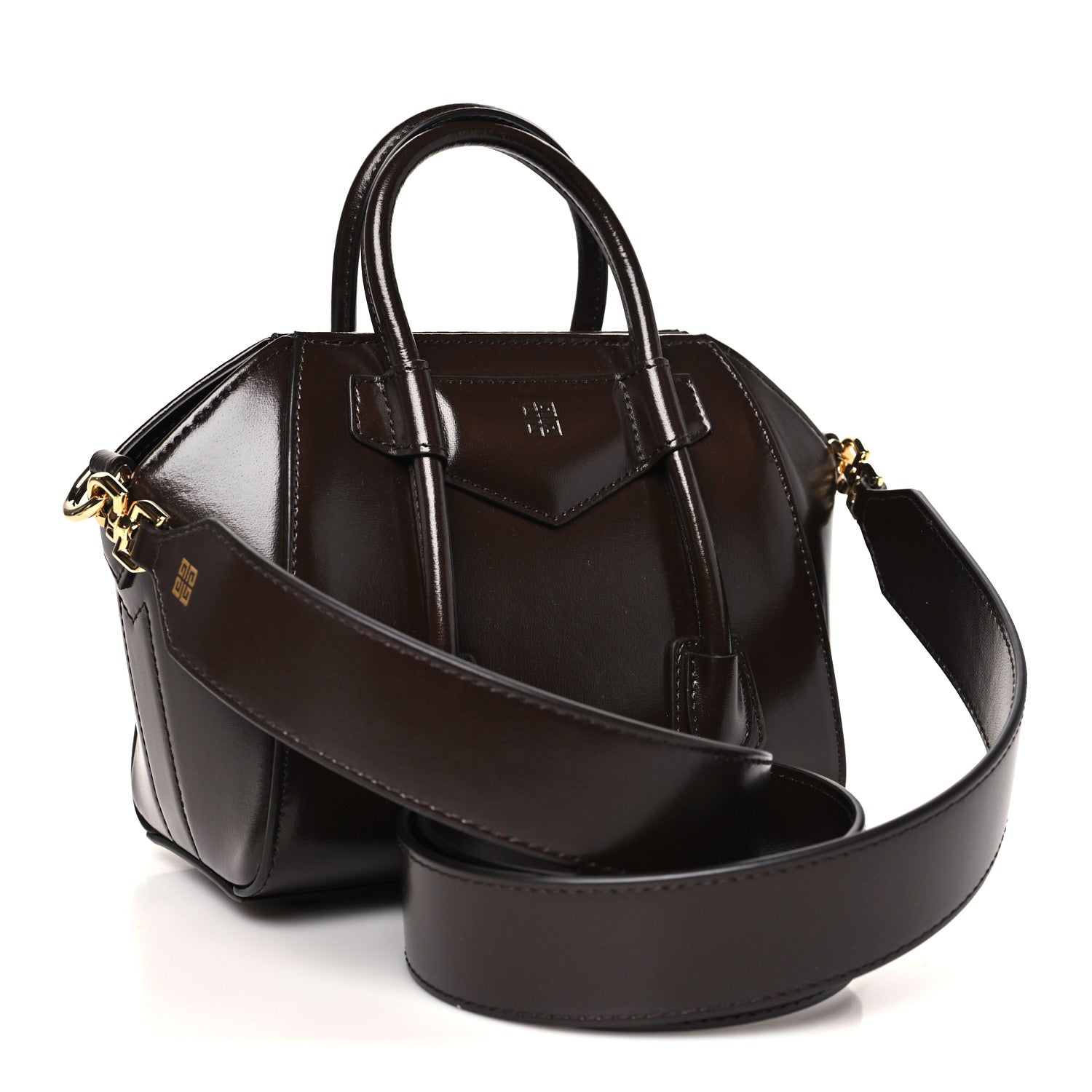 Givenchy Box Calfskin Toy Lock Antigona Shoulder Bag Ebony Brown 3 of 9