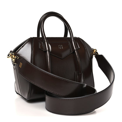 Givenchy Box Calfskin Toy Lock Antigona Shoulder Bag Ebony Brown 3 of 9
