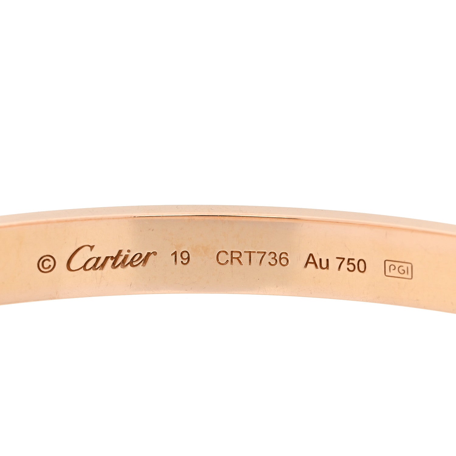 Cartier 18K Pink Gold LOVE Bracelet 19 4 of 8