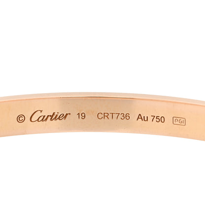 Cartier 18K Pink Gold LOVE Bracelet 19 4 of 8