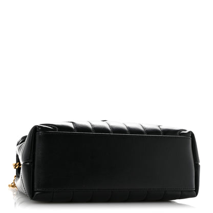 Saint Laurent Calfskin Y Quilted Monogram Small Loulou Chain Satchel Black 4 of 14