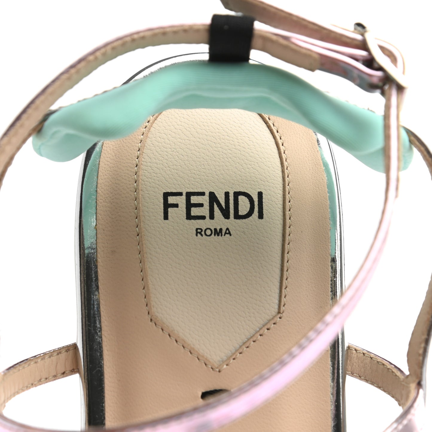 Metallic Colibri Strappy Flat Sandals 37.5 Grey Pink