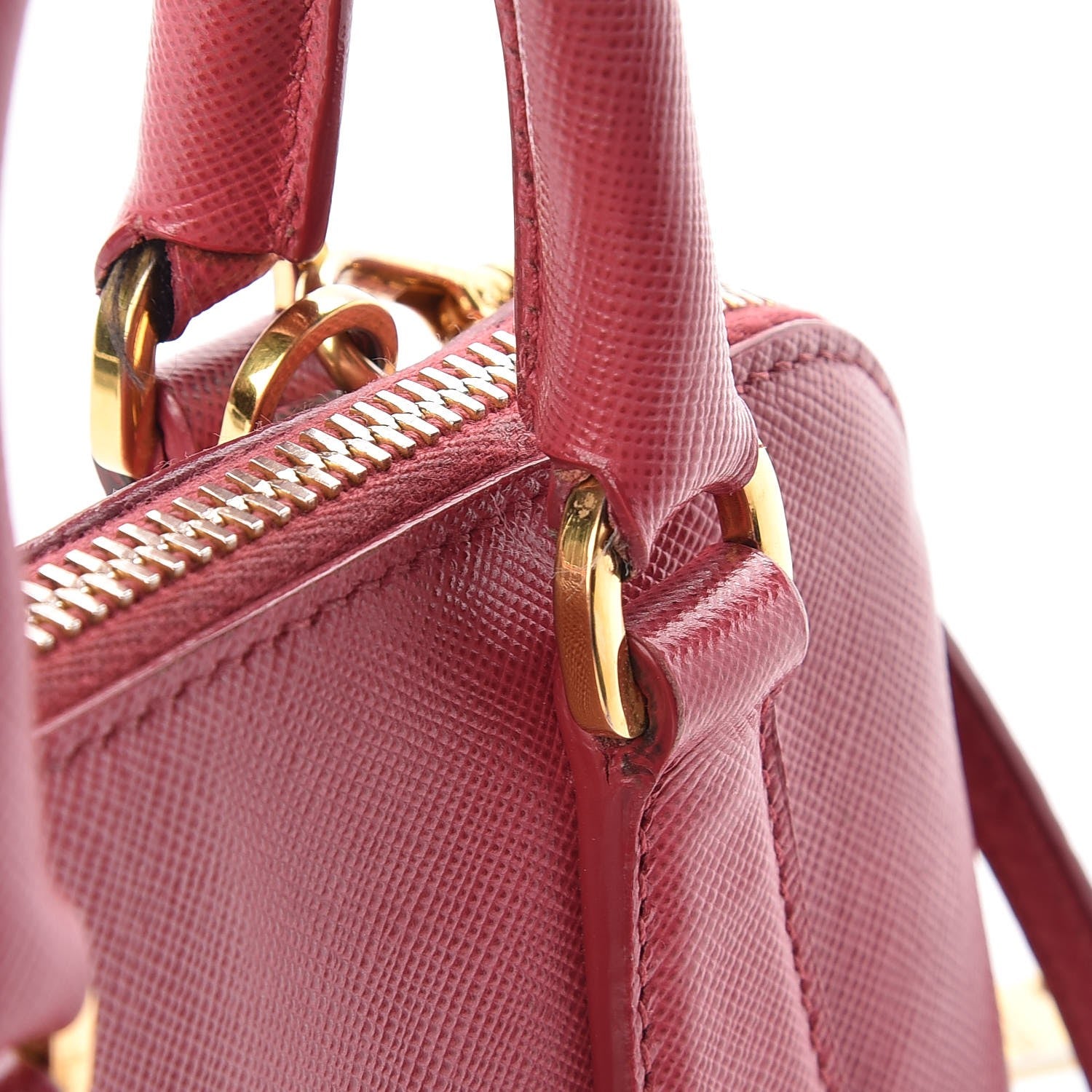 Prada Saffiano Lux Mini Promenade Tote Peonia 11 of 11