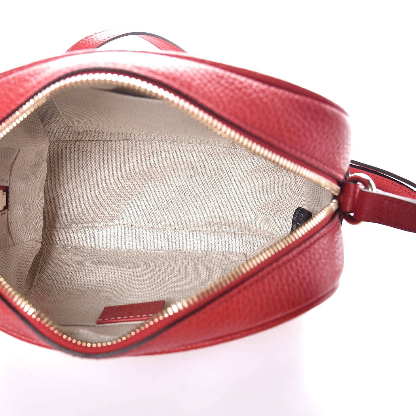 Pebbled Calfskin Small Soho Disco Bag Tabasco Red