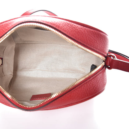 Gucci Pebbled Calfskin Small Soho Disco Bag Tabasco Red 5 of 7