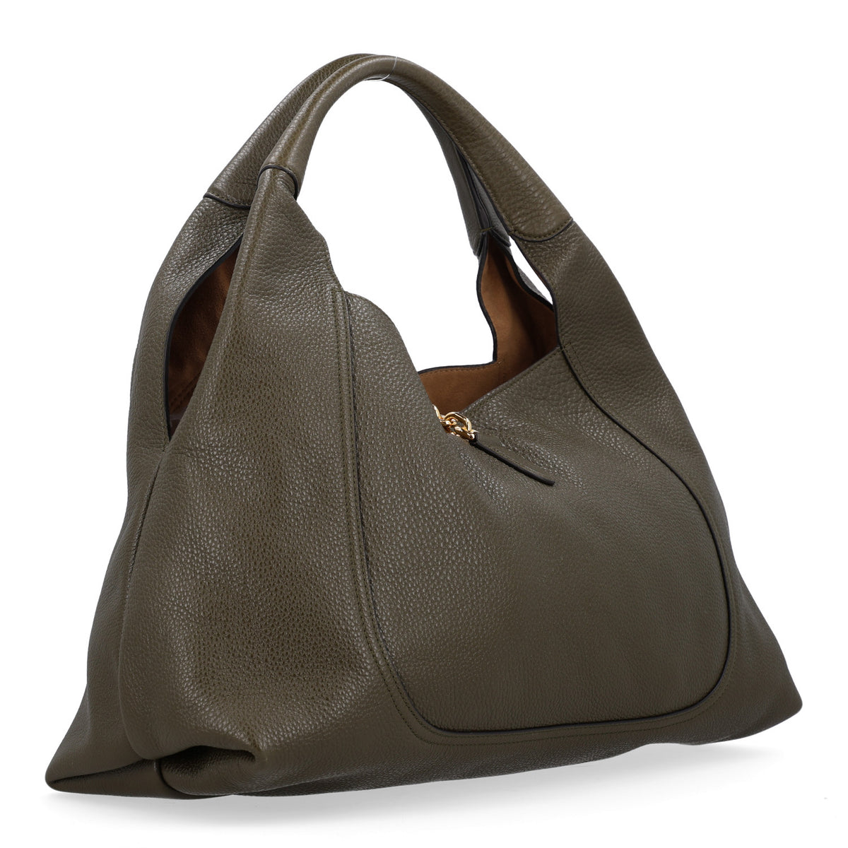 Gucci Grained Calfskin Softbit Maxi Shoulder Bag Forest Green 4 of 11