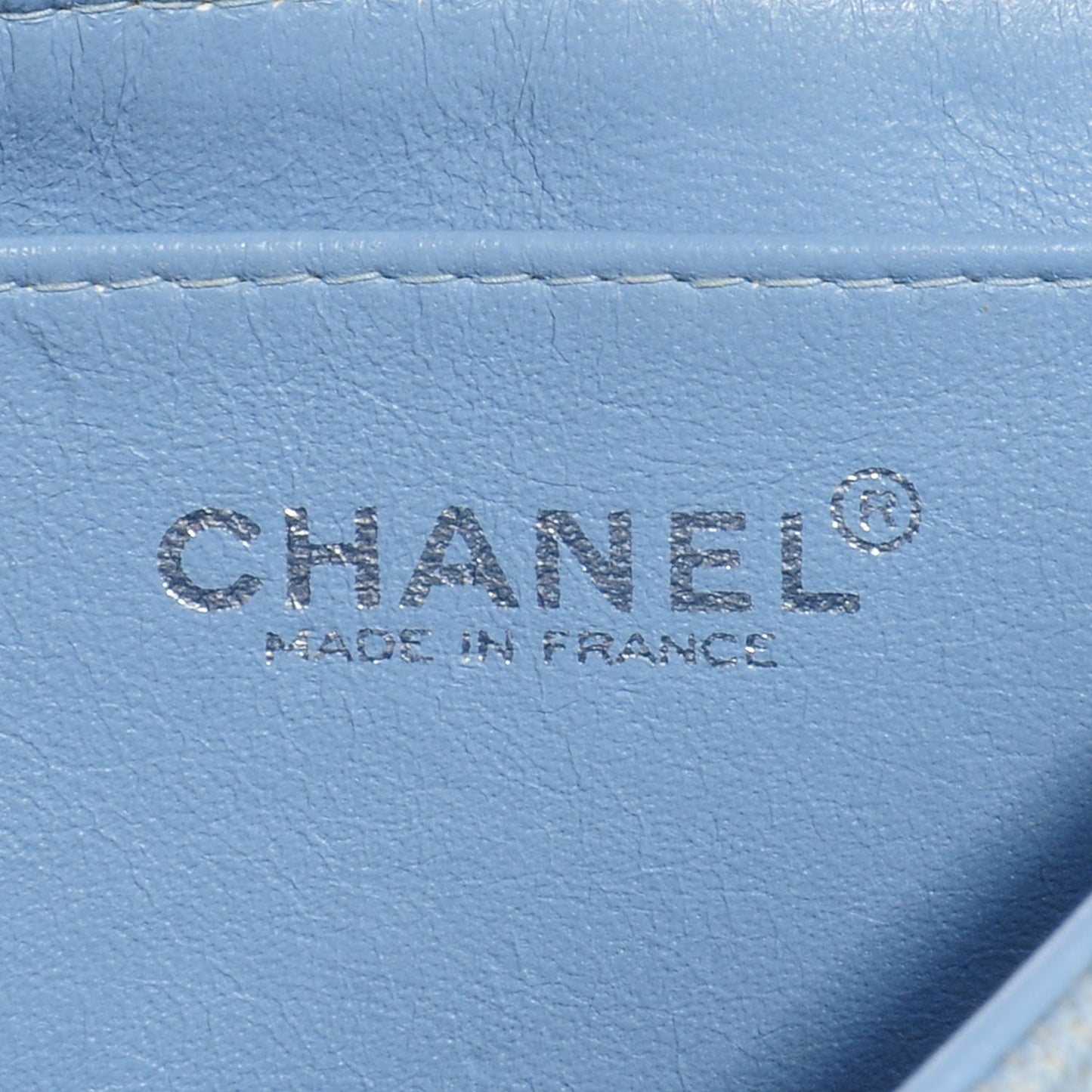 Jersey Quilted Medium Single Flap Blue