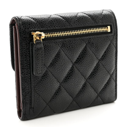 Chanel Caviar Quilted Compact Flap Wallet Black 3 of 9
