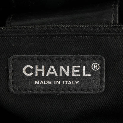 Chanel Glazed Calfskin Quilted Small CC Delivery Tote Black 7 of 10