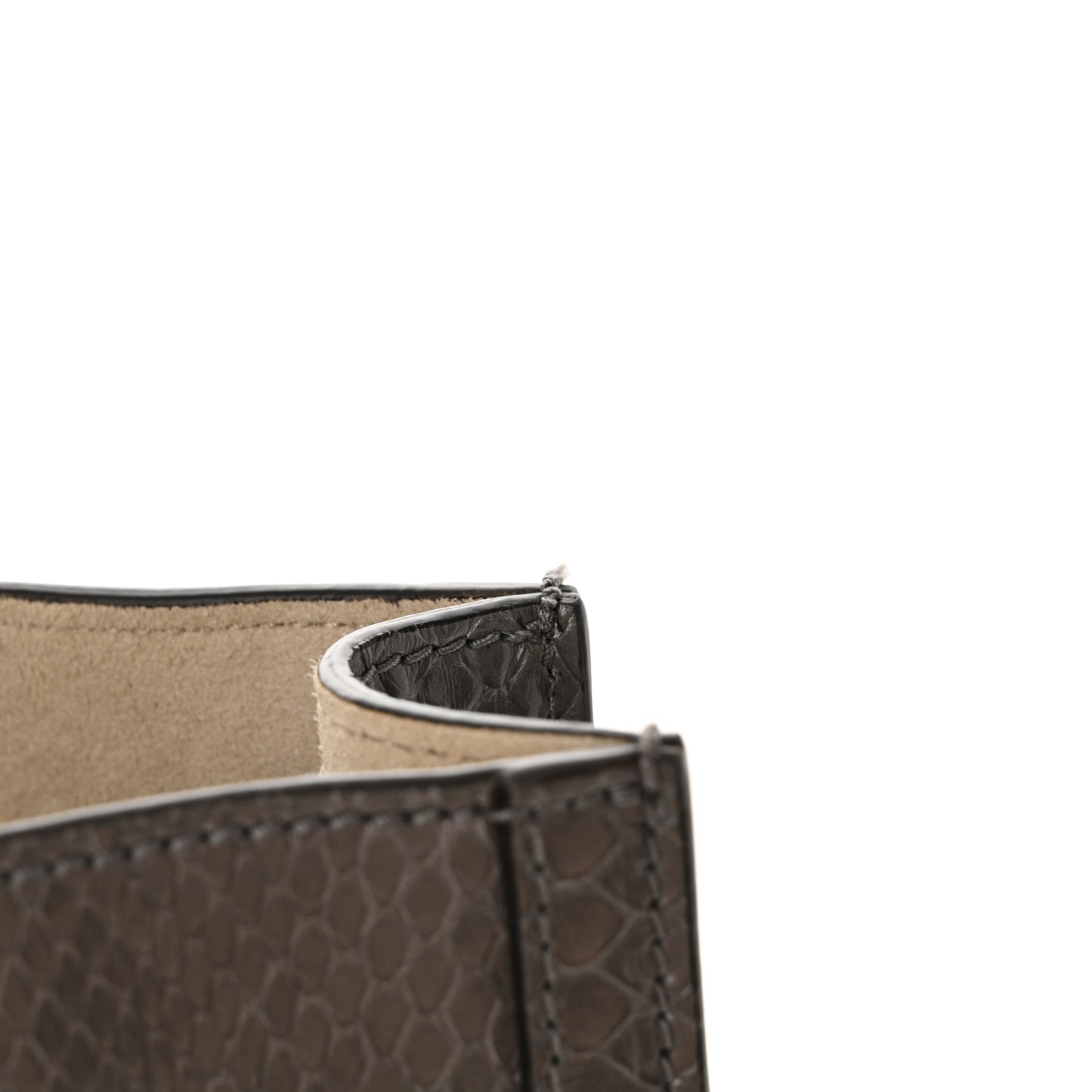 Snakeskin Large Rajah Chain Tote Dusty Grey