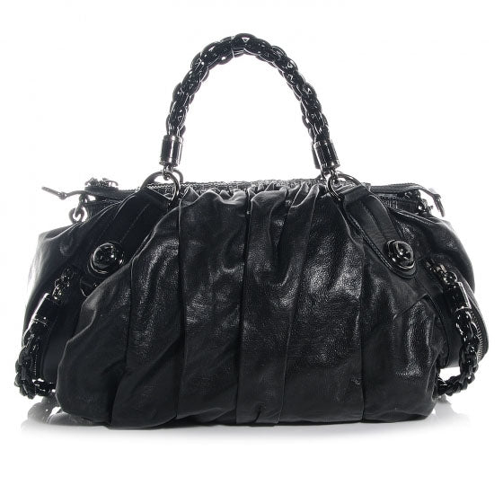 Gucci Leather Medium Galaxy Satchel Black 1 of 7