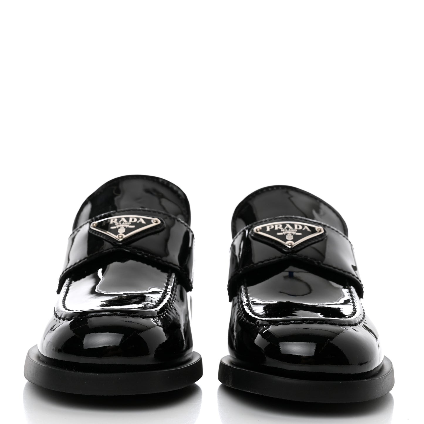 Vernice Triangle 25mm Loafers 35 Black