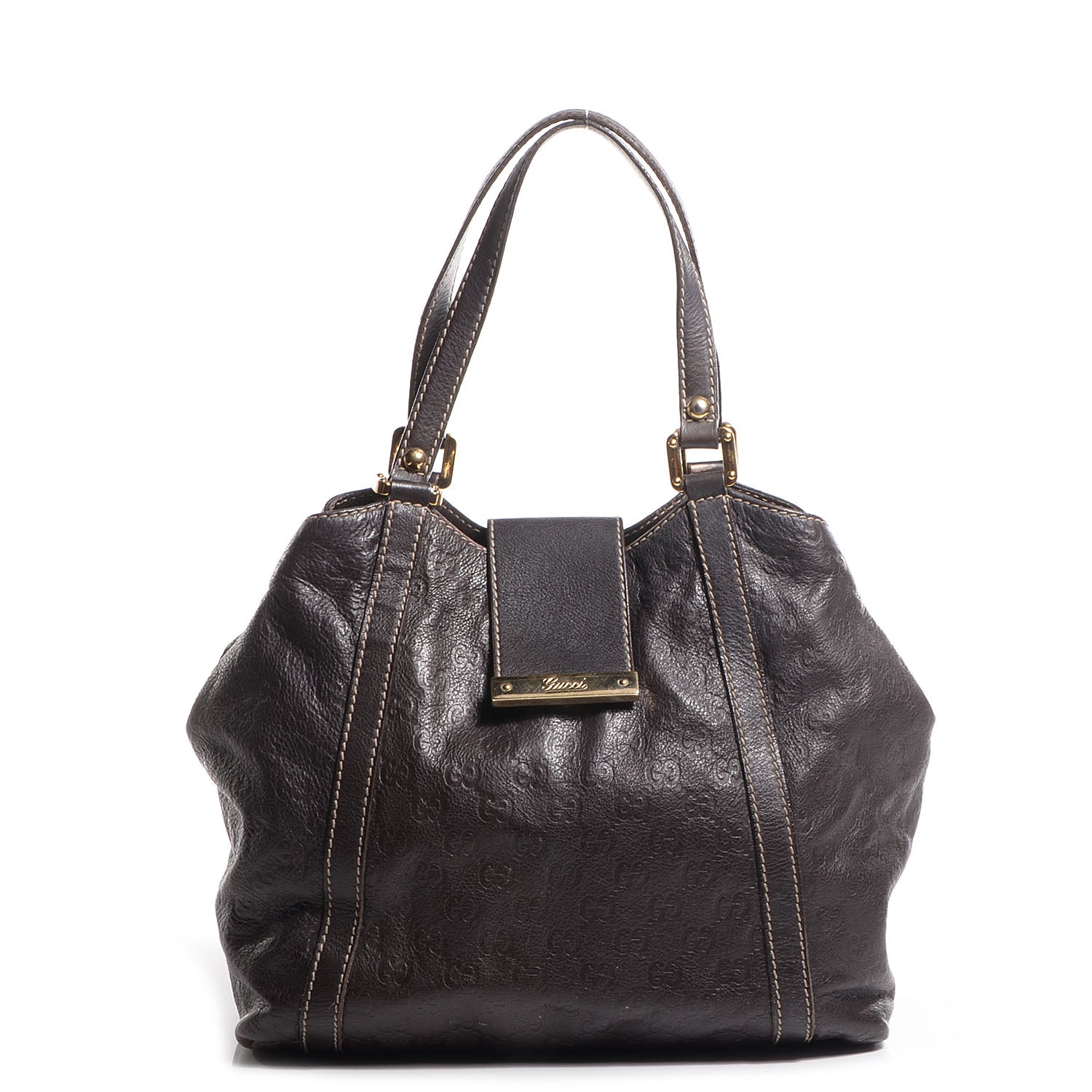 Gucci Guccissima New Ladies Web Hobo Brown 1 of 7