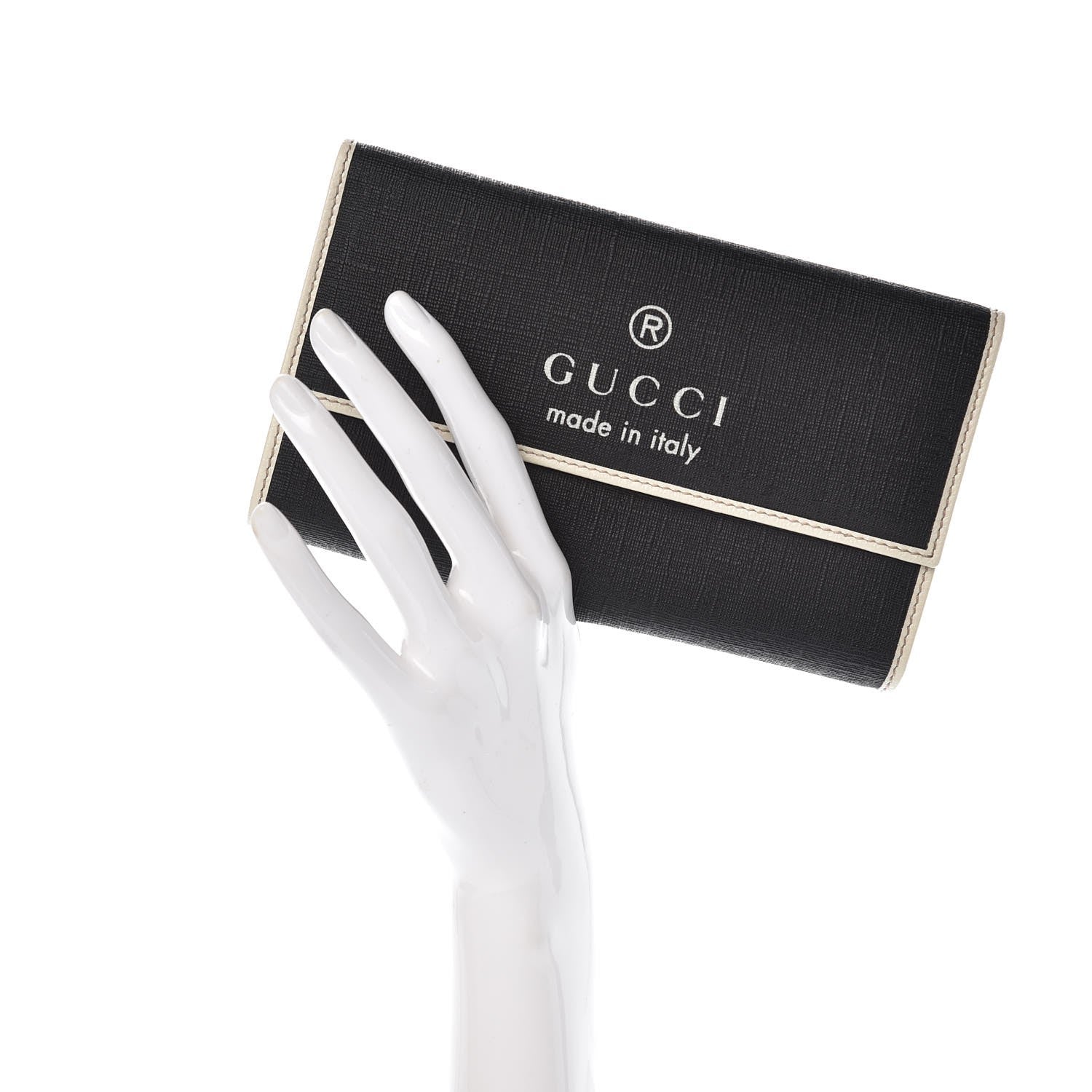 Gucci Coated Canvas Logo Continental Wallet Black 2 of 7