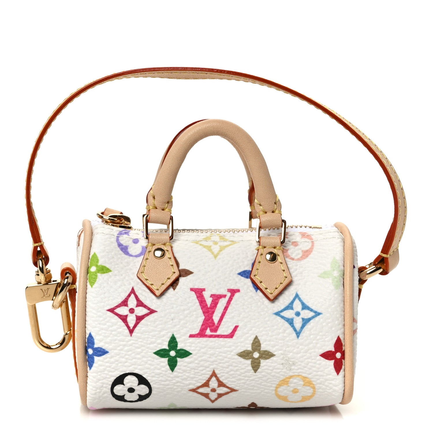Louis Vuitton LV X TM Monogram Micro Speedy Bag Charm White 1 of 10