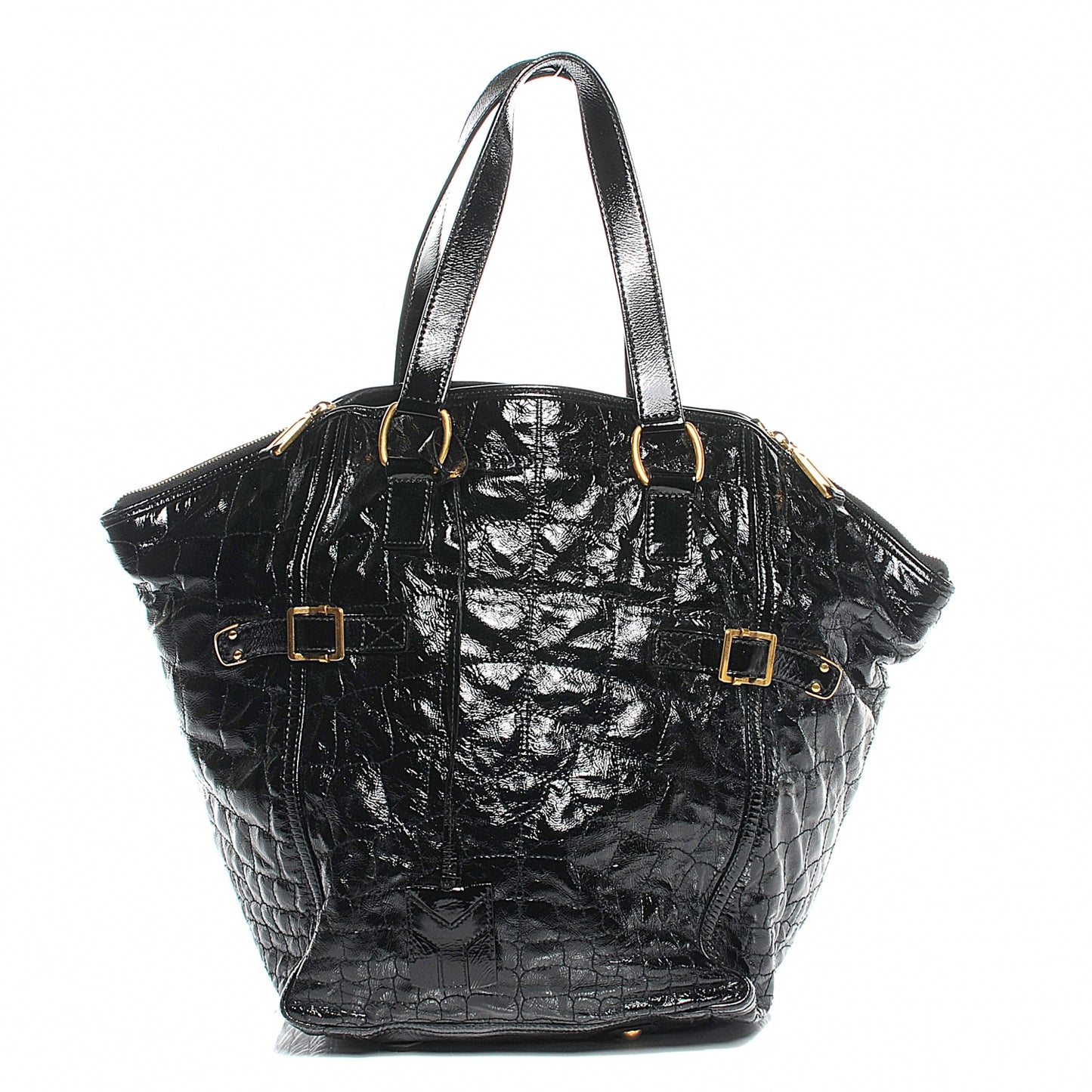 Patent Croc Medium Downtown Tote