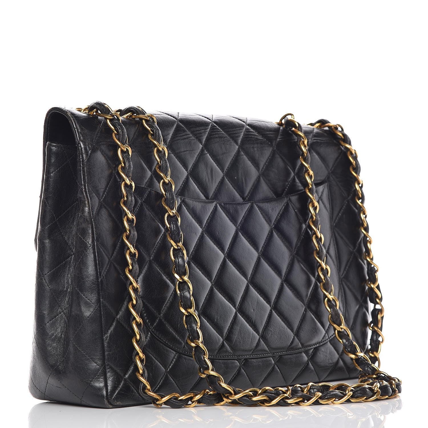 Chanel Lambskin Quilted Jumbo Single Flap Black 3 of 19
