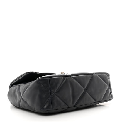 Chanel Lambskin Quilted Large Chanel 19 Flap Navy Blue 4 of 10