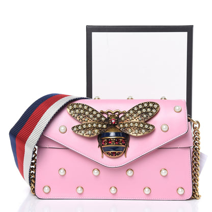 Gucci Nappa Pearl Studded Mini Queen Margaret Broadway Shoulder Bag Sugar Pink 13 of 13