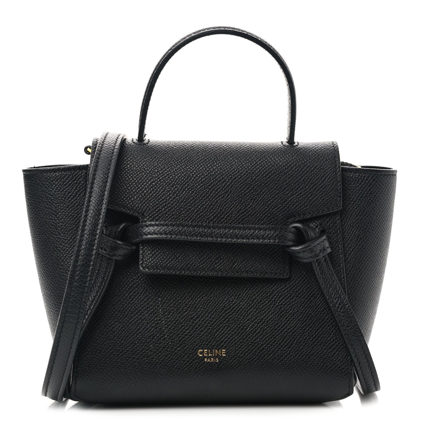 Celine Grained Calfskin Pico Belt Bag Black 1 of 9