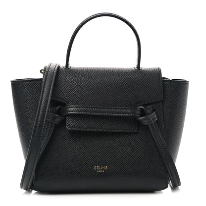Celine Grained Calfskin Pico Belt Bag Black 1 of 9