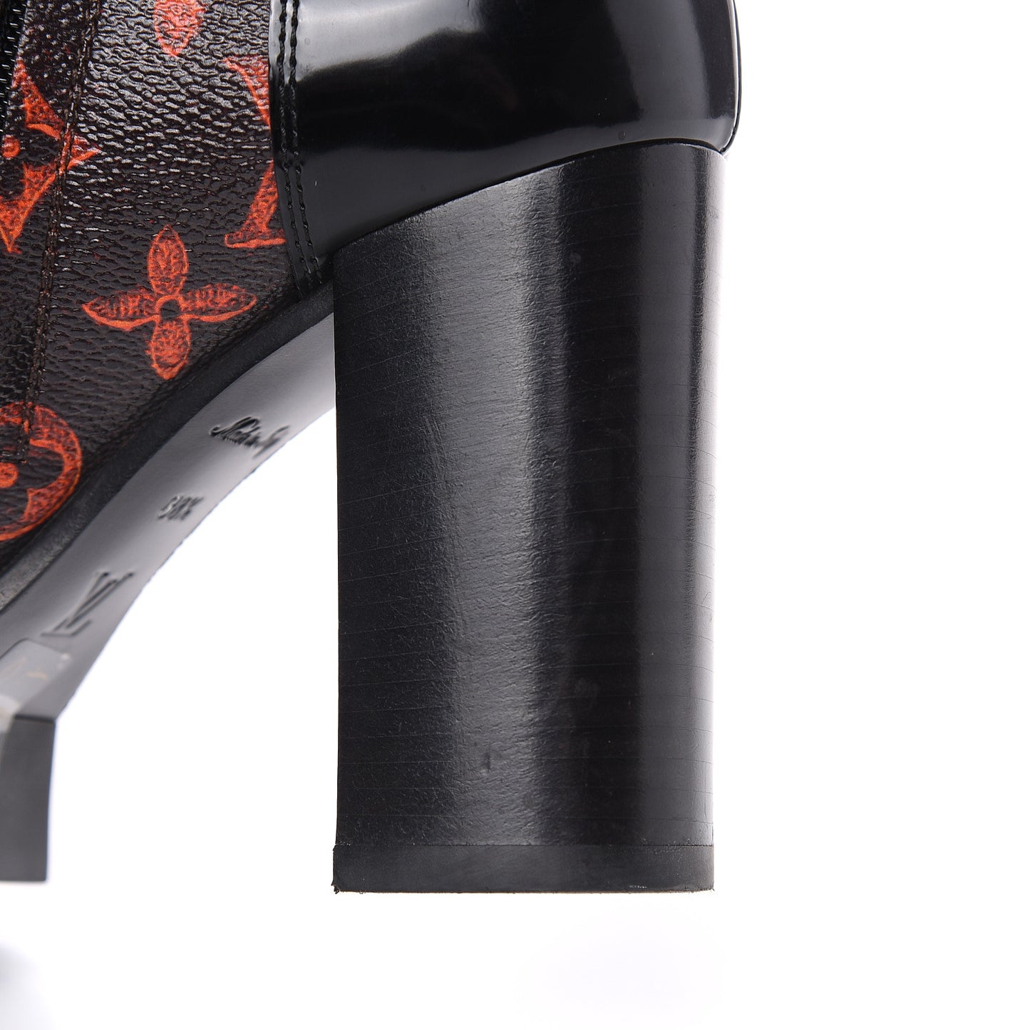 Patent Calfskin Catogram Star Trail Ankle Boots 38.5 Black Marron