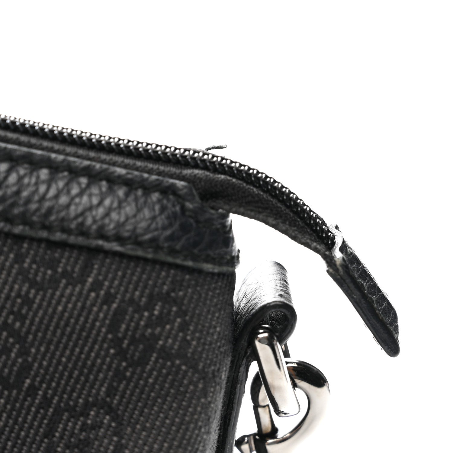 Gucci Nylon Monogram Medium GG Charm Dome Satchel Black 12 of 14