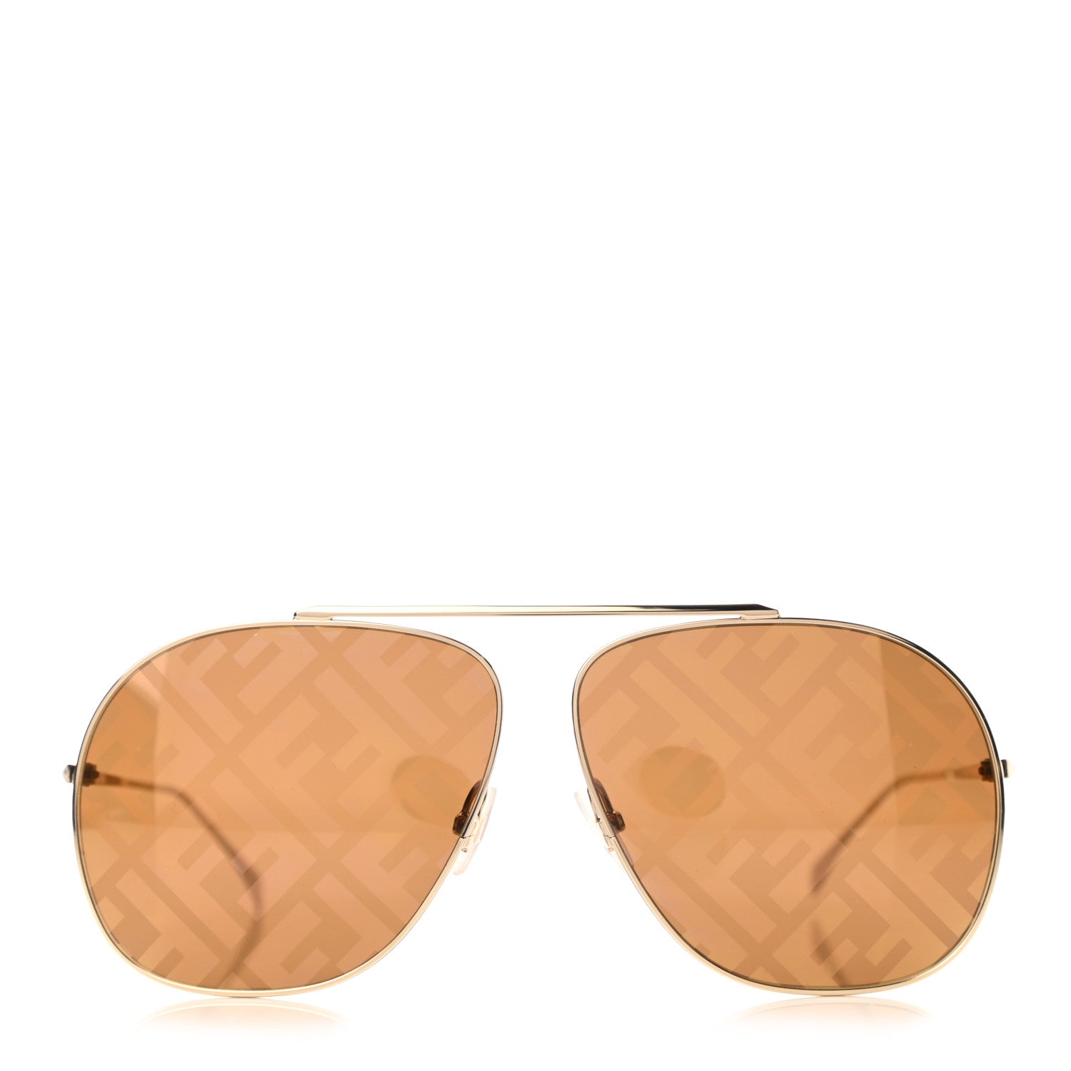 Fendi Metal Fendi Forever Aviator Sunglasses FF0407/G/S Gold 2 of 6