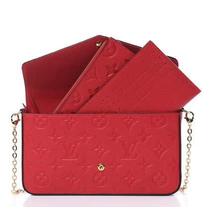 Louis Vuitton Empreinte Pochette Felicie Chain Wallet Scarlet 5 of 12