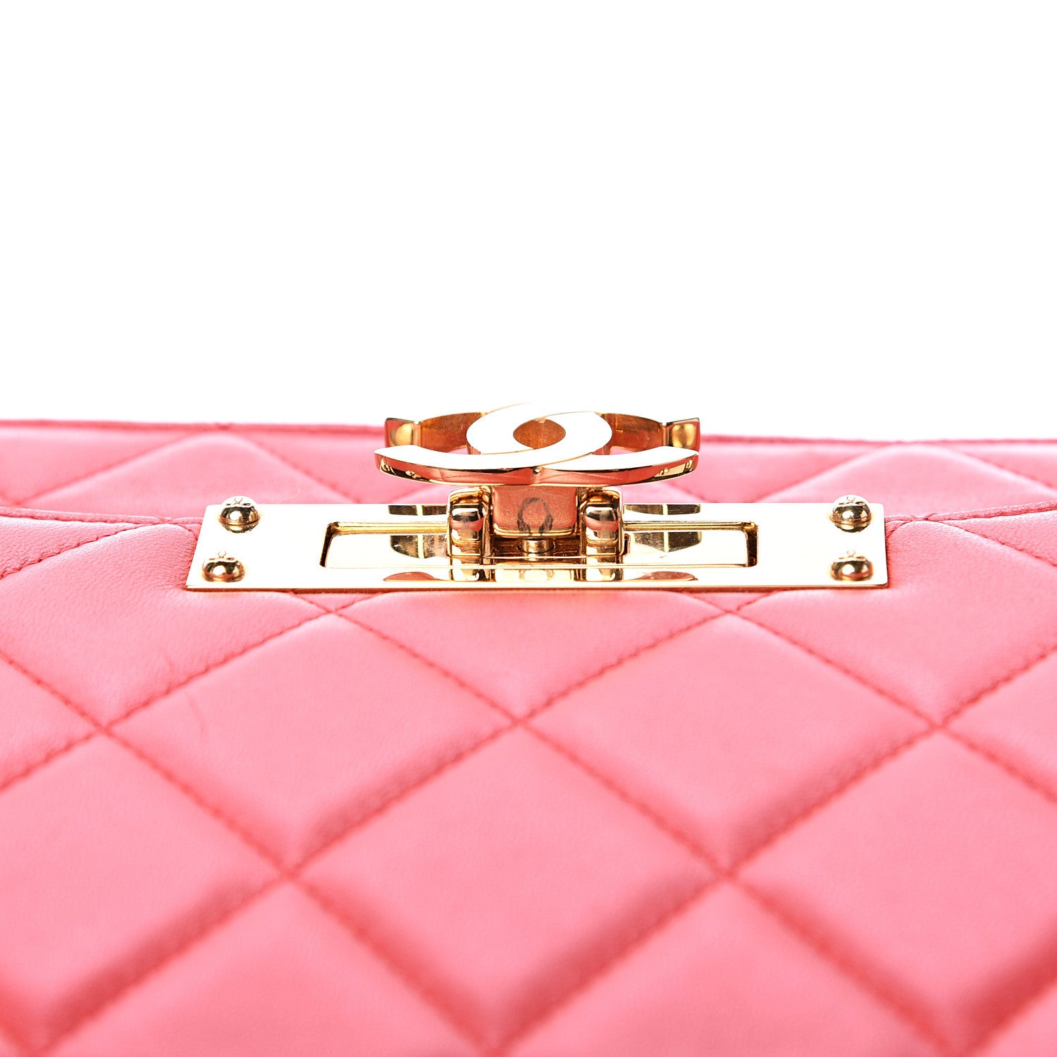 Chanel Lambskin Quilted Large Golden Class Flap Red 18 of 18