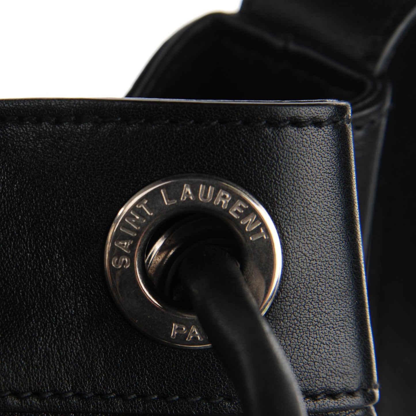 Calfskin Medium Rider Bucket Bag Black