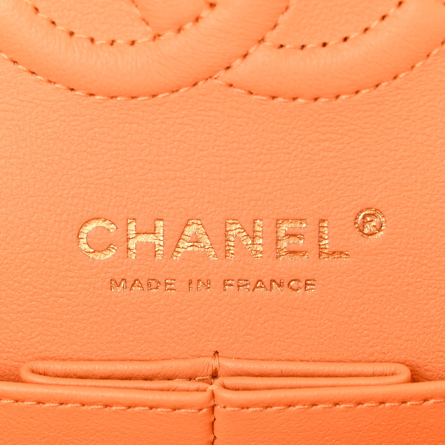 Chanel Caviar Quilted Rainbow CC Small Double Flap Orange 6 of 10