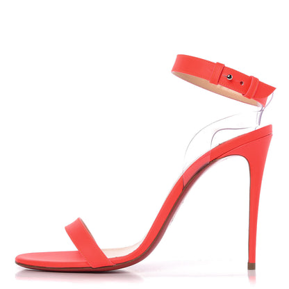 Christian Louboutin Shiny Nappa PVC Jonatina 100 Sandals 40 Bikini 1 of 8