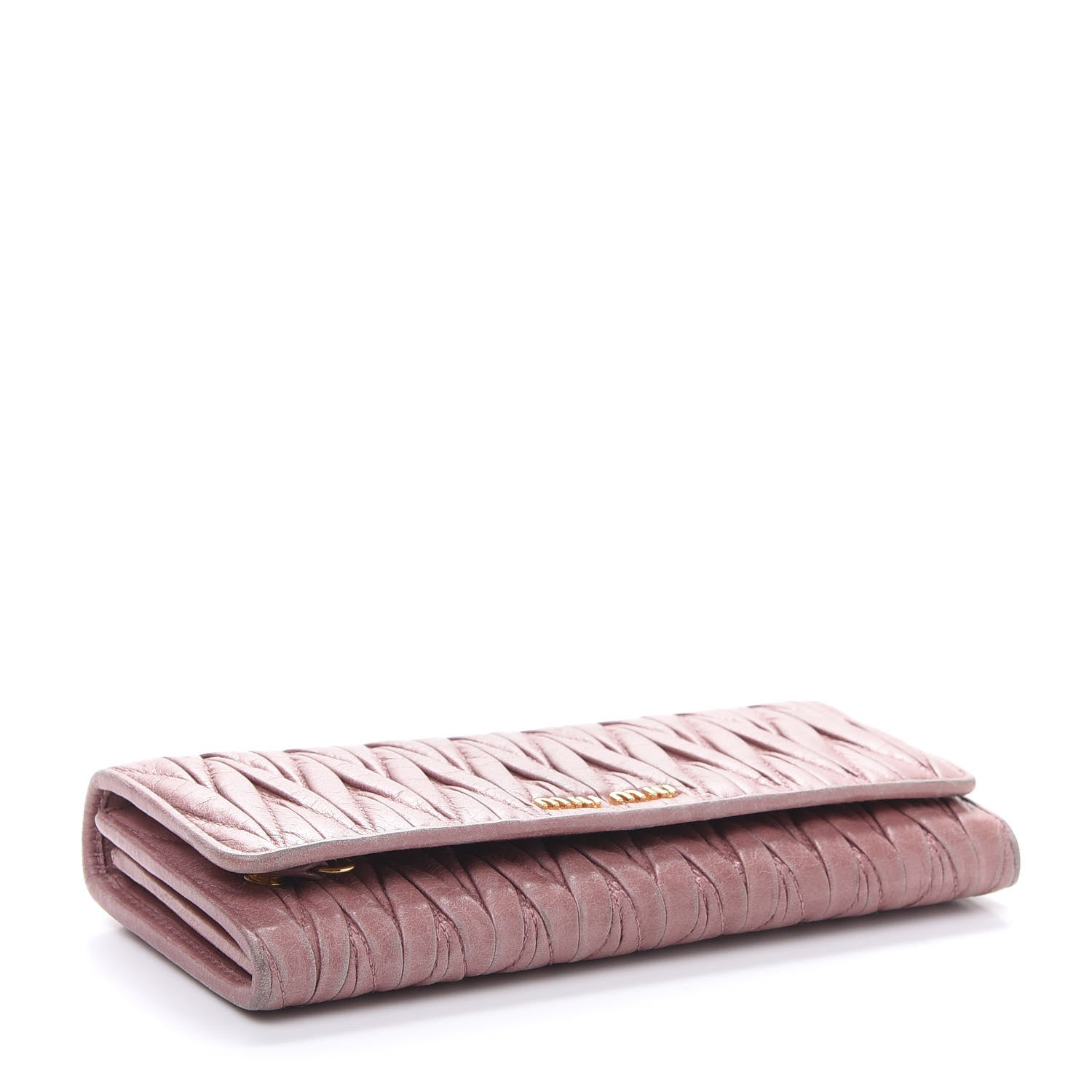 Miu Miu Nappa Matelasse Flap Wallet Rosa 5 of 13