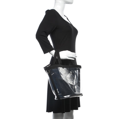 Prada Plexiglass Canapa Small Shopper Tote Black 2 of 10