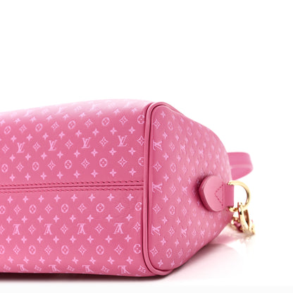 Louis Vuitton Calfskin Nanogram Embossed Speedy Bandouliere 20 Rose 9 of 9