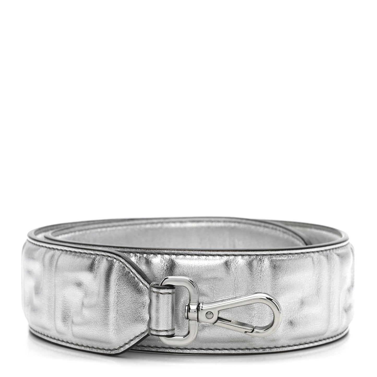 Vitello Catalan Mirror FF 1974 Embossed Strap You Argento
