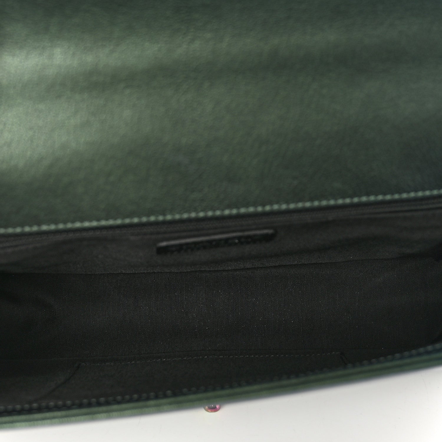 Chanel Iridescent Goatskin Quilted New Medium Boy Flap Green 6 of 10