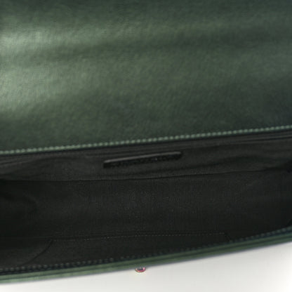 Chanel Iridescent Goatskin Quilted New Medium Boy Flap Green 6 of 10