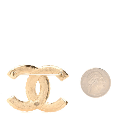 Chanel Crystal Pearl CC Brooch Gold 2 of 4