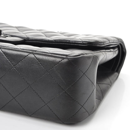 Chanel Lambskin Quilted Jumbo Double Flap So Black 10 of 16