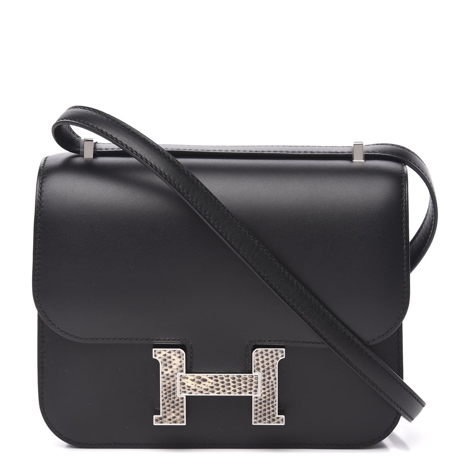 Hermes Veau Monsieur Lizard Constance 18 Black Ombre 1 of 15