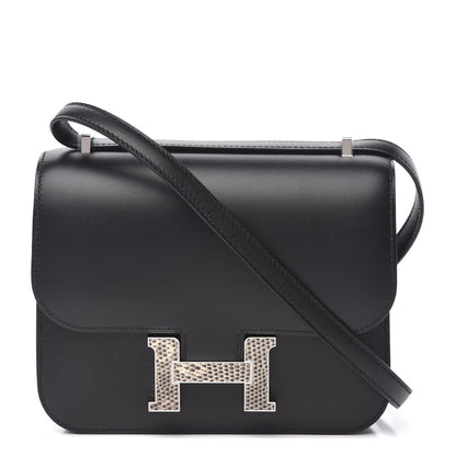 Hermes Veau Monsieur Lizard Constance 18 Black Ombre 1 of 15