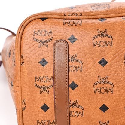 MCM Visetos Large Liz Reversible Shopper Tote Cognac 18 of 23
