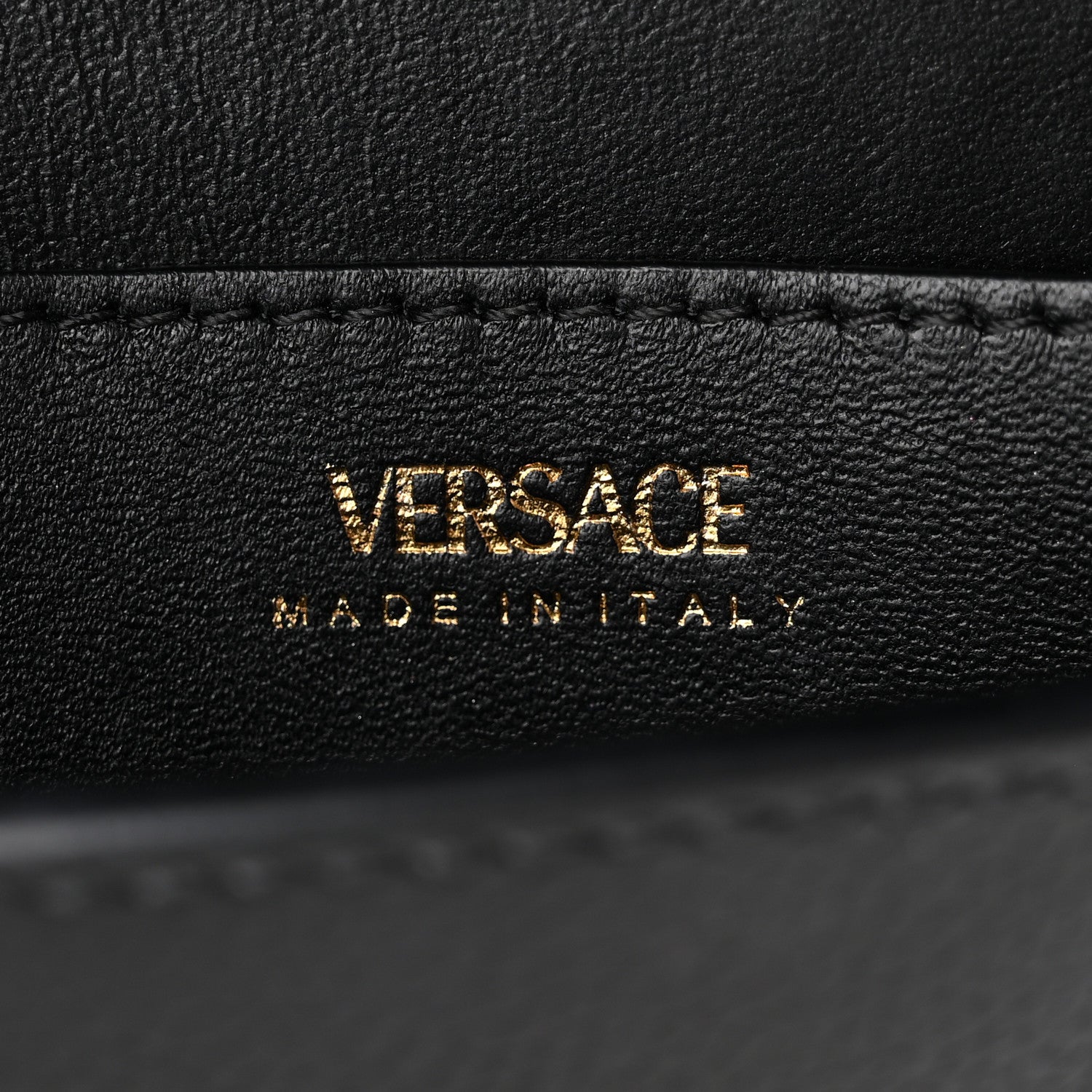 Versace Grained Calfskin La Medusa Chain Crossbody Bag Black 6 of 9