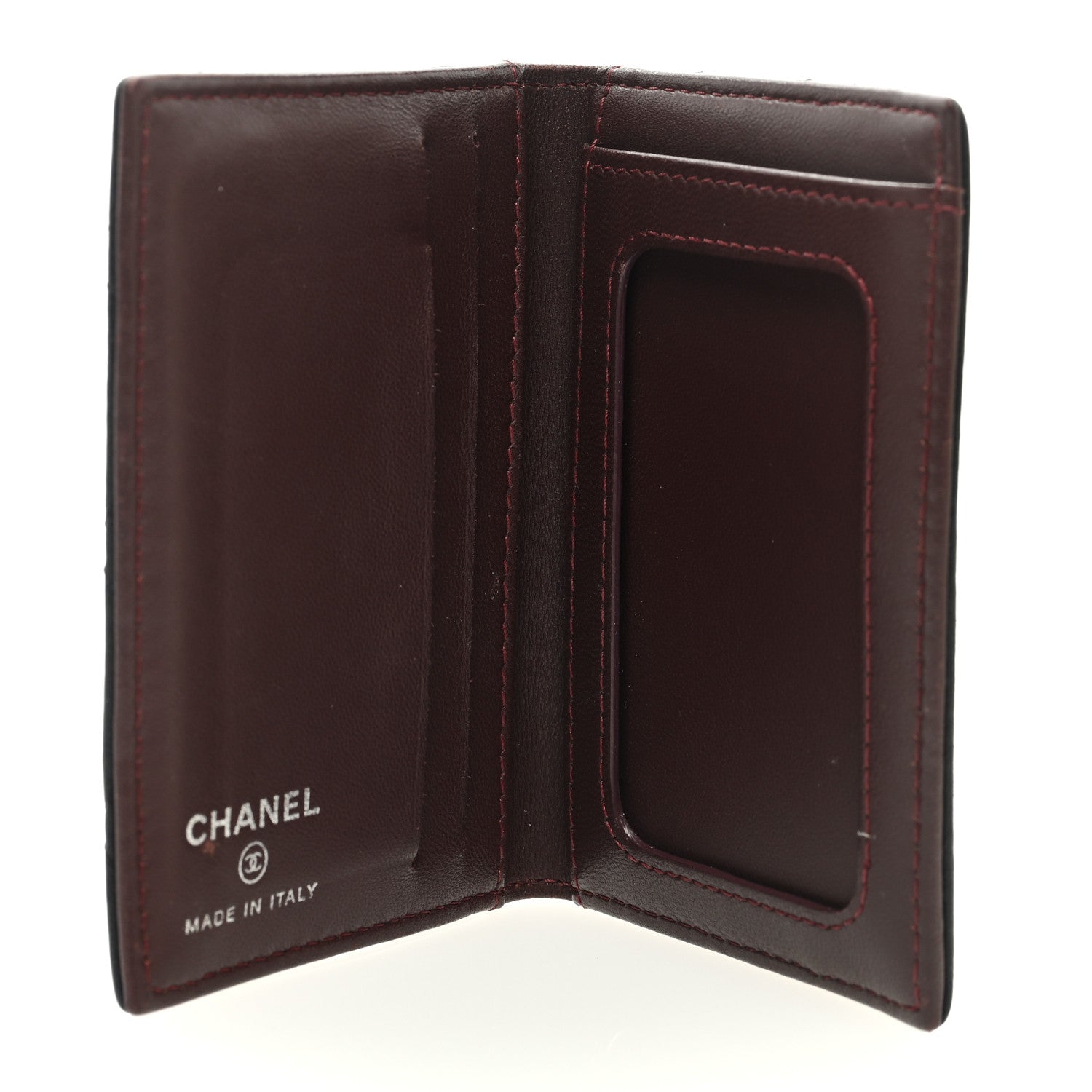 Chanel Lambskin Quilted Card Holder Wallet Black 5 of 8