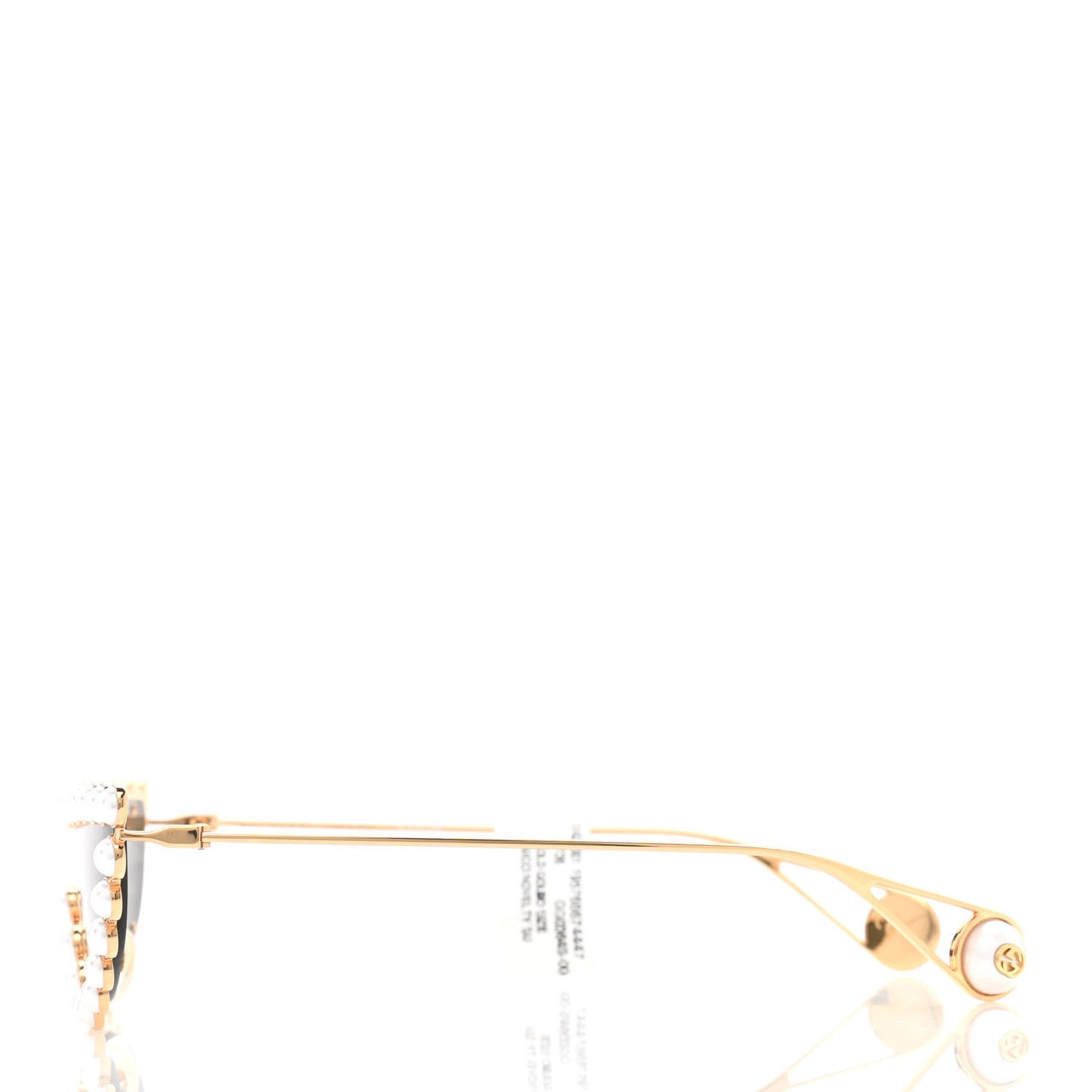 Metal Pearl Cat Eye Sunglasses GG0364S Gold